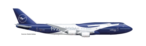 Herpa 539500 - 1:500 - Lufthansa B747-8 100 Jahre - D-ABYN